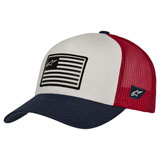 Alpinestars Flag Snapback Hat White/Navy/Red