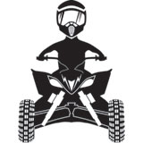 Attack Graphics Ride Life Family Window Decal 2.25" x 3" ATV Boy Black