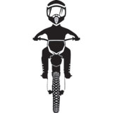 Attack Graphics Ride Life Family Window Decal 1.5" x 3.5" MC Boy Black