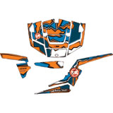 Attack Graphics QUAKE Complete UTV Graphics Kit White/Orange/Voodoo Blue