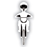 Attack Graphics Ride Life Family Window Decal 1.5" x 3.5" MC Boy White