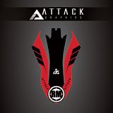 Attack Graphics Renegade Front Fender Decal Red