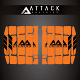 Attack Graphics Renegade Radiator Louver Decals Orange