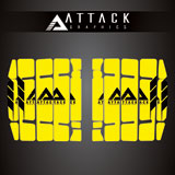 Attack Graphics Renegade Radiator Louver Decals Husqvarna Yellow