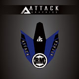 Attack Graphics Renegade Front Fender Decal Blue