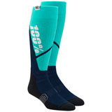 100% Torque Moto Socks Steel/Navy