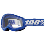 100% Strata 2 Goggle Blue Frame/Clear Lens