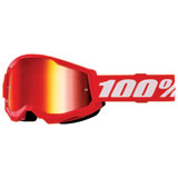 100% Strata 2 Goggle Red Frame/Red Mirror Lens