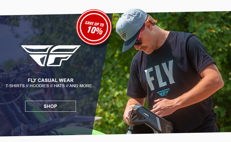 Fly Casual Wear - Save up to 10 percent - T-shirts Hoodies Hats and more... - SHOP