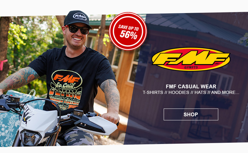 FMF Casual Wear T-Shirts // Hoodies // Hats // And more... Save up to 56 percent - SHOP