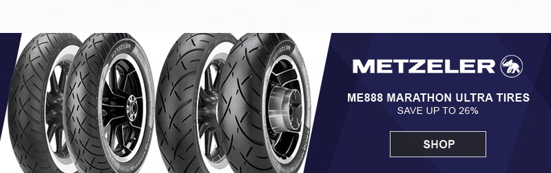 Metzeler, ME888 marathon ultra tires, save up to 26 percent. Link, shop. Four sets of tires shown installed on wheels. 