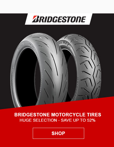 Bridgestone motorcycle tires. Huge selection, save up to 52 percent. Link, shop. Two tires shown. 