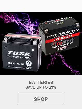 Batteries, save up to 23 percent. Link, shop. Two batteries displayed.  