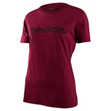 Troy Lee Women's Signature T-Shirt 2022 Maroon