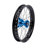 Tusk Impact Complete Wheel - Front Black Rim/Silver Spoke/Blue Hub