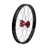 Tusk Impact Complete Wheel - Front Black Rim/Silver Spoke/Red Hub