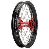 Tusk Impact Complete Wheel - Rear Black Rim/Silver Spoke/Red Hub